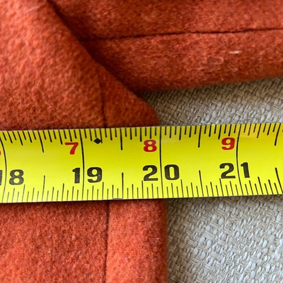 Mango Coat Women’s XS Constructed Orange Double Button Double Breasted Peacoat - Picture 7 of 8
